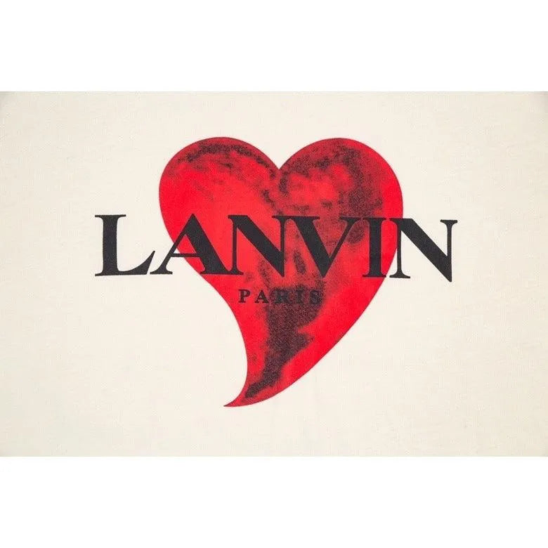 Lanvin Heart Logobrand White T-Shirt