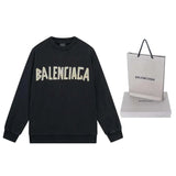 Balenciaga Tape Type Black Sweatshirt