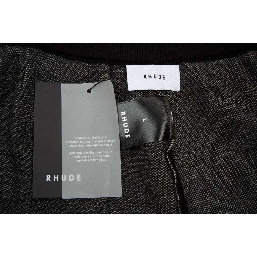 Rhude Wool Logobrand Black Shorts