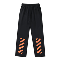 Off White Arrow Printed Trousers Straight Loose Casual Pants