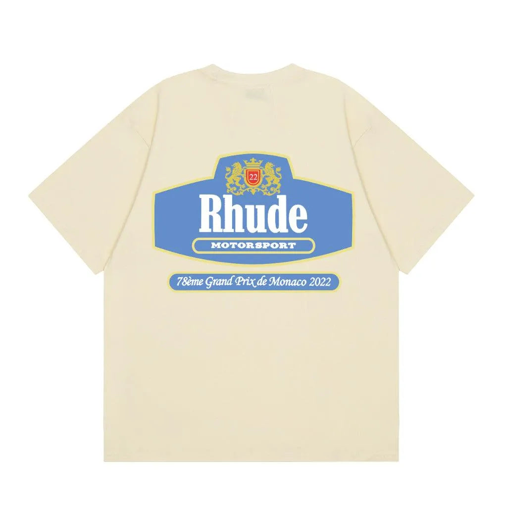 Rhude Hops Printed Cream T-shirt