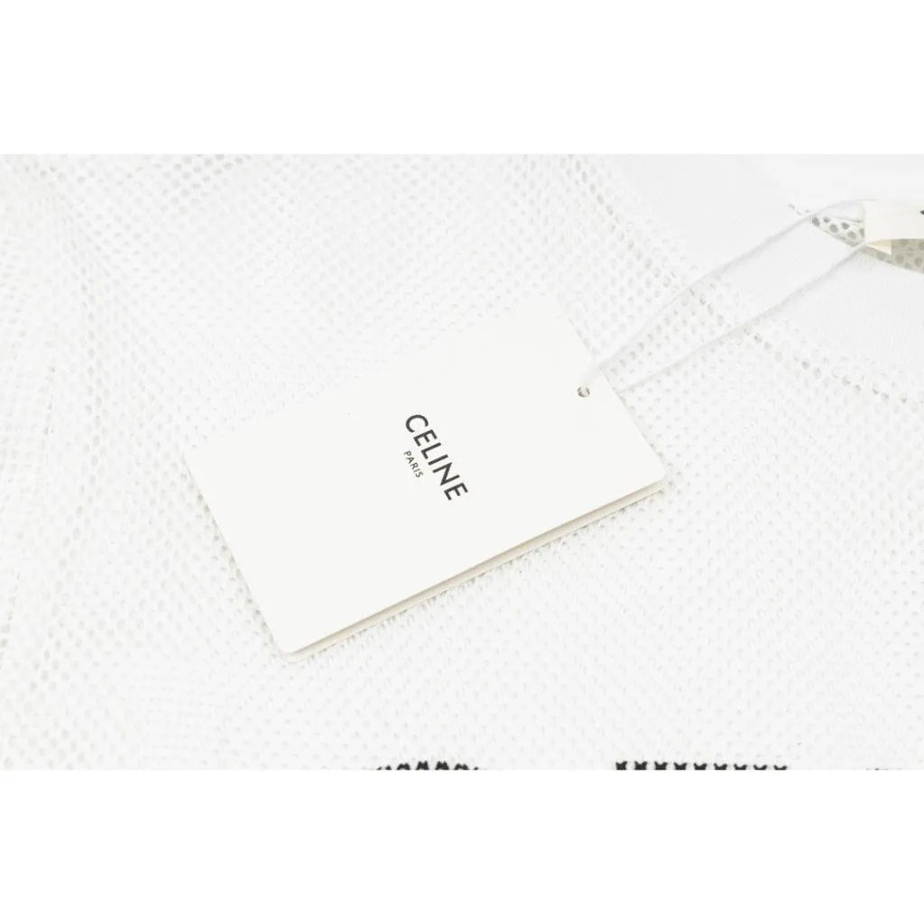 Celine Loose Logobrand White T-Shirt