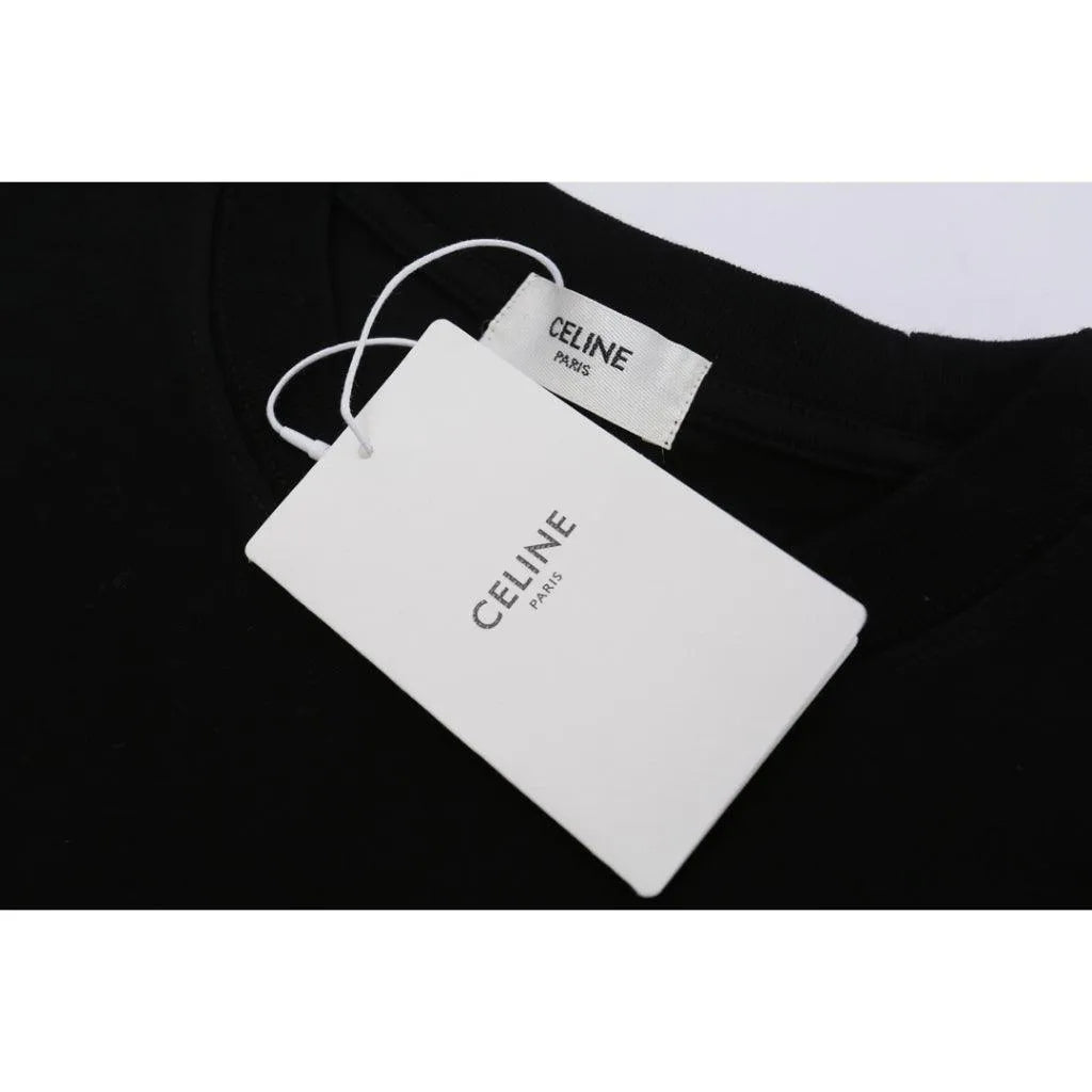 Celine Affordable 1977 Black Tee